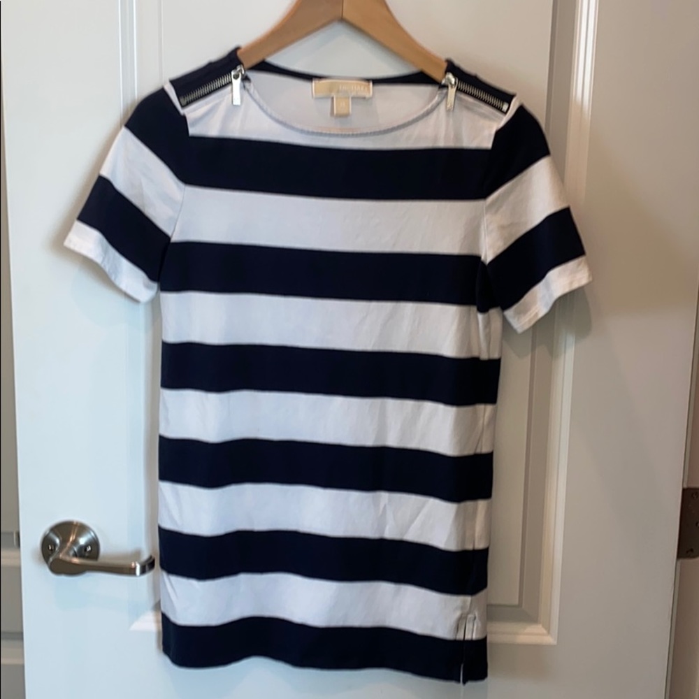 Short sleeves blue/white Michael Kors shirt